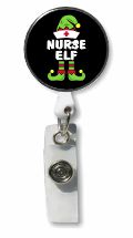 Retractable Badge Holder with Photo Metal: Nurse Elf