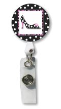 Retractable Badge Holder with Photo Metal: High Heel Shoe