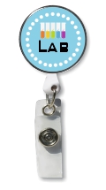 Retractable Badge Holder with Photo Metal: Lab