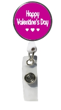 Retractable Badge Holder with Photo Metal: Valentine's Day