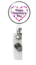 Retractable Badge Holder with Photo Metal: Valentine's Day