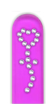 Glass Nail File: Flower Rhinestones