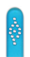 Glass Nail File: Diamond Pattern Rhinestones