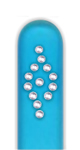 Glass Nail File: Diamond Pattern Rhinestones