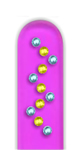 Glass Nail File: Zig Zag Rhinestones