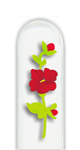 Glass Nail File: Big Red Flower