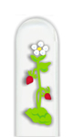 Glass Nail File: Two Red Flowers