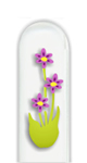 Glass Nail File: Three Flowers