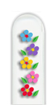 Glass Nail File: 5 Multi-Color Flowers