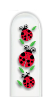 Glass Nail File: Ladybugs