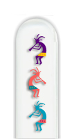 Glass Nail File: Kokopelli