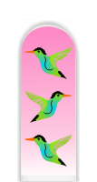 Glass Nail File: Hummingbirds