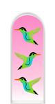 Glass Nail File: Hummingbirds