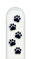 Glass Nail File: Paw Prints