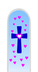 Glass Nail File: Cross