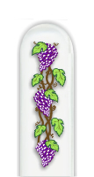 Glass Nail File: Grapes