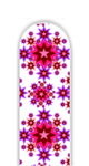 Glass Nail File: Red Paisley Stars