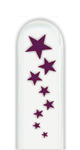 Glass Nail File: Stars On Red