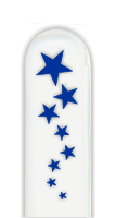 Glass Nail File: Blue With Stars