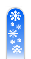 Glass Nail File: Snowflakes