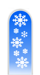 Glass Nail File: Snowflakes