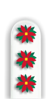 Glass Nail File: Poinsettias