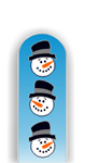 Glass Nail File: Snowman Faces