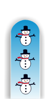 Glass Nail File: Snowmen