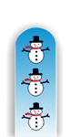 Glass Nail File: Snowmen