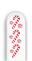 Glass Nail File: Candy Cane