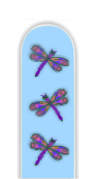 Glass Nail File: Dragonflies