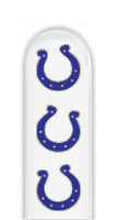 Glass Nail File: Horseshoe Blue