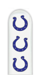 Glass Nail File: Horseshoe Blue