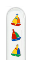 Glass Nail File:  Sailboats