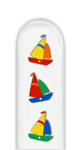 Glass Nail File:  Sailboats