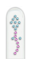 Glass Nail File: Blue Diamond Flowe