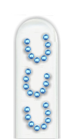 Glass Nail File: Blue Horseshoes