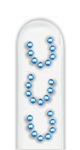 Glass Nail File: Blue Horseshoes