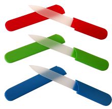 Soft Touch Glass Nail Files with Rubber Handle