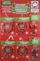 Holiday Bulb Flashing Bracelets and Earrings