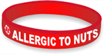 Silicone Medical Alert: Allergic to Nuts