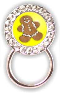 Rhinestone Eyeglass Holder: Gingerbread Man