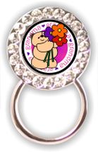 Rhinestone Eyeglass Holder: Grandma with Bear