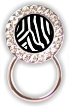 Rhinestone Eyeglass Holder: Zebra Print