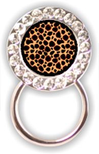 Rhinestone Eyeglass Holder: Cheetah Print