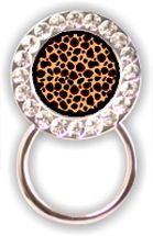 Rhinestone Eyeglass Holder: Cheetah Print