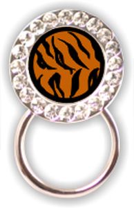 Rhinestone Eyeglass Holder: Tiger Print