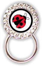 Rhinestone Eyeglass Holder: Ladybug