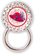 Rhinestone Eyeglass Holder: Red Hat