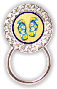 Rhinestone Eyeglass Holder: Flip Flops